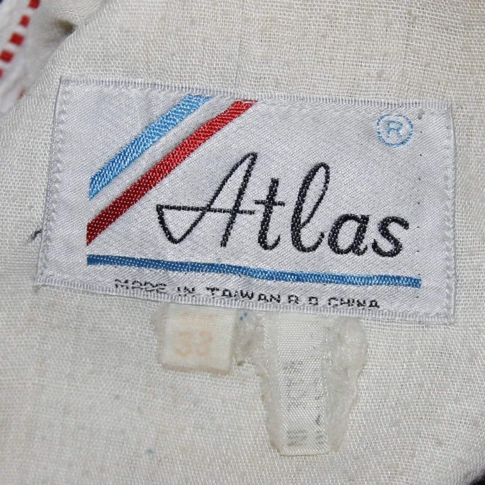 VTG Atlas Mens Trousers Brown Pleated Flat Front Pants Size‎ 33 Classic Tailored